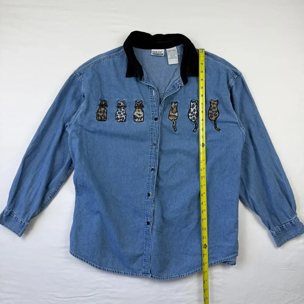 Basic Editions Denim Shirt - Picture 3 of 4